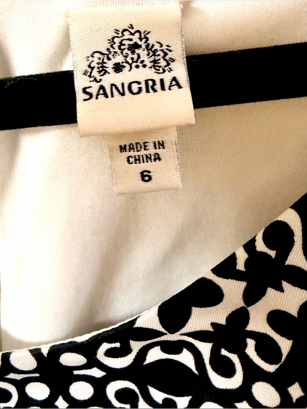 Signature by Sangria Size 6 Black & White Sheath Career Cocktail Dress - Picture 4 of 5